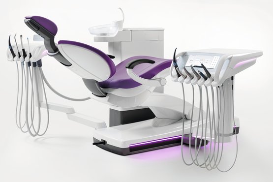 Dentsply Sirona Axano Behandlungseinheit hintere Seitenansicht