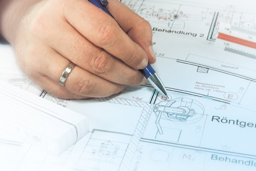 Planung einer dentalen Praxis - Symbolbild. 